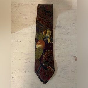 Polo Ralph Lauren Hand Made‎ in USA Vintage Rare Fruit-Pheasant Print Silk Tie